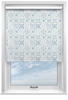 Moroccan Tiles, Vivid Blue - Roller Blind